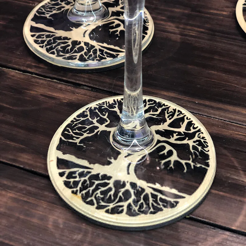 Деревянная подставка для воды Flower Of Life водная гармошка духовная деревянная