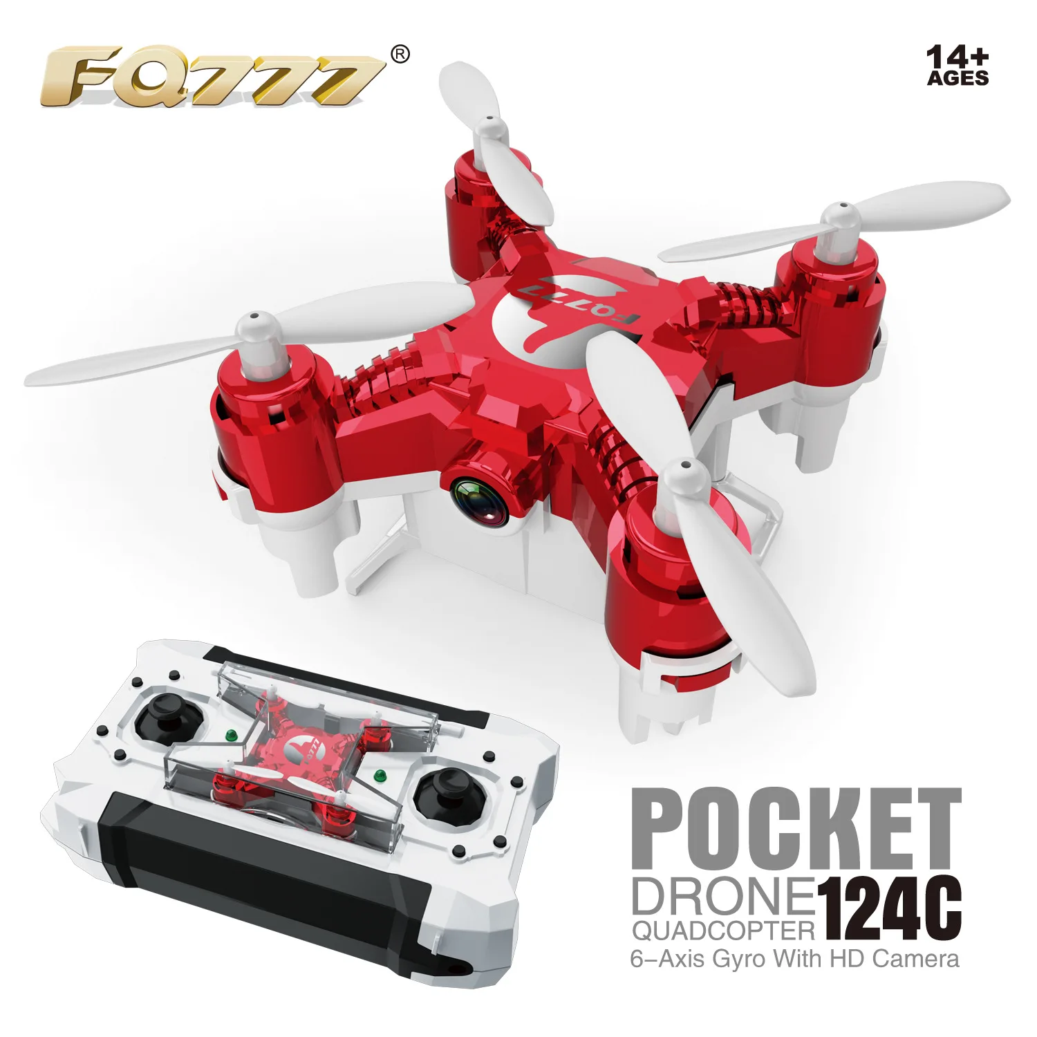 

Fq777-124c Unmanned Aerial Vehicle Mini Portable Aerial Photography Pocket Aircraft Telecontrolled Toy Aircraft