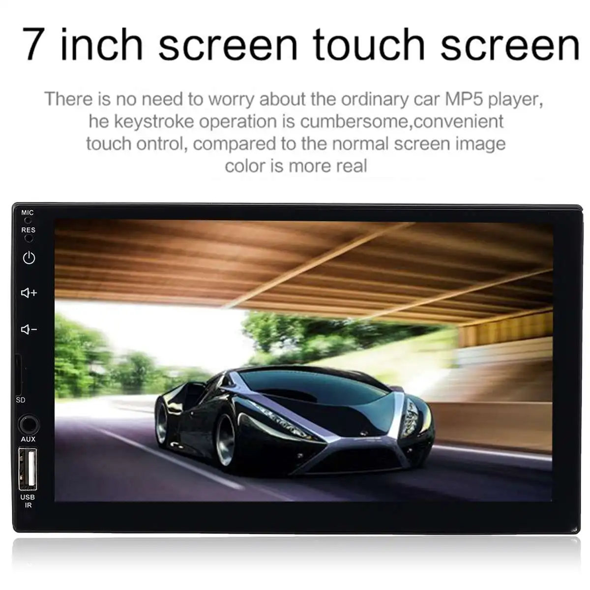 7 дюймов 2 Din TFT ЖК-экран беспроводной bluetooth Автомобильный MP5 плеер USB/AUX/TF/FM Радио авторадио мультимедийный плеер камера заднего вида