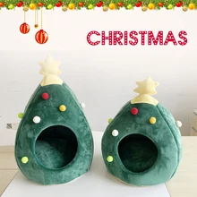

Cute Dog Kennels Kitten Lounger Cushion House Soft Round Cat Bed Winter For Small Dogs Cats Nest Warm Puppy Kennel 30/33/40cm