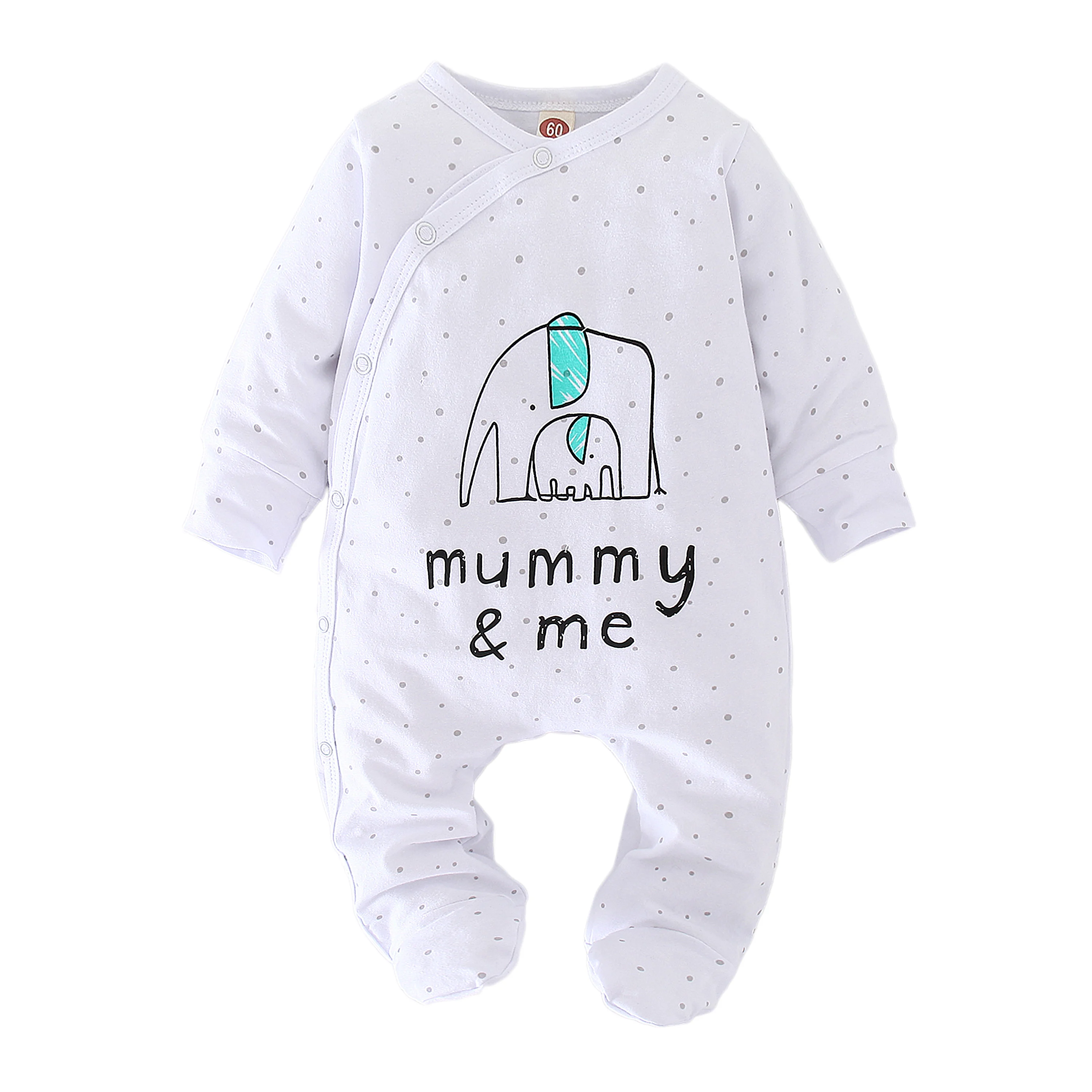 baby bodysuit dress Newborn Baby Boy Girl Romper Long Sleeve Cotton Letter I Love Daddy & Mummy Animal Print Jumpsuit Infant Pajama Outfits Bamboo fiber children's clothes Baby Rompers