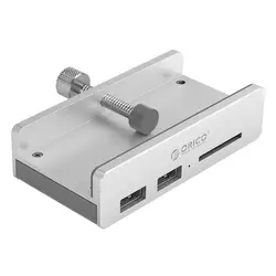 Зажим дизайн USB 3,0 концентратор с кардридером алюминиевая брошь-тип 3 порта Высокоскоростной сплиттер концентратор для настольного