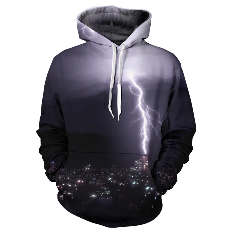 New 3D printing sweater lightning / Fantasy Sky men's spring and autumn fashion handsome leisure simple brand wear s-6xl | Мужская