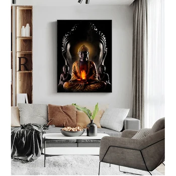 Canvas Pictures Buddhism Posters Wall Decor Art