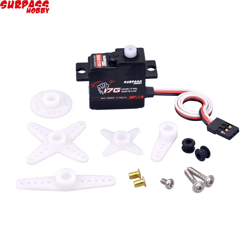 SURPASS Hobby S0017P 17g пластиковая Шестерня 1 8 кг цифровой сервопривод для RC самолета с фиксированным крылом Робота