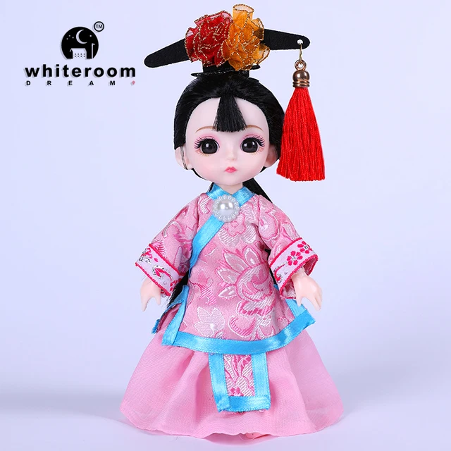 EIEIO Chinese style 1/12 bjd dolls for girls dress ancient costume clothes Kawaii Soft  interactive Toys for KIDS children  Gift BABY06