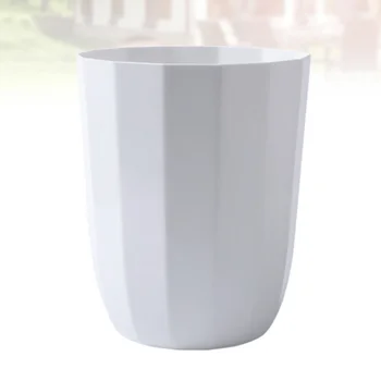 

1pc Household Trash Can Open Trash Basket Plastic Basket for Bathroom Bedroom Kitchen (Grey Blue)