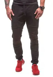 Cargo Foot-2019, осенняя одежда, большой размер, мужская одежда с дырками, двойной карман, дизайн, мужские повседневные спортивные штаны, модные