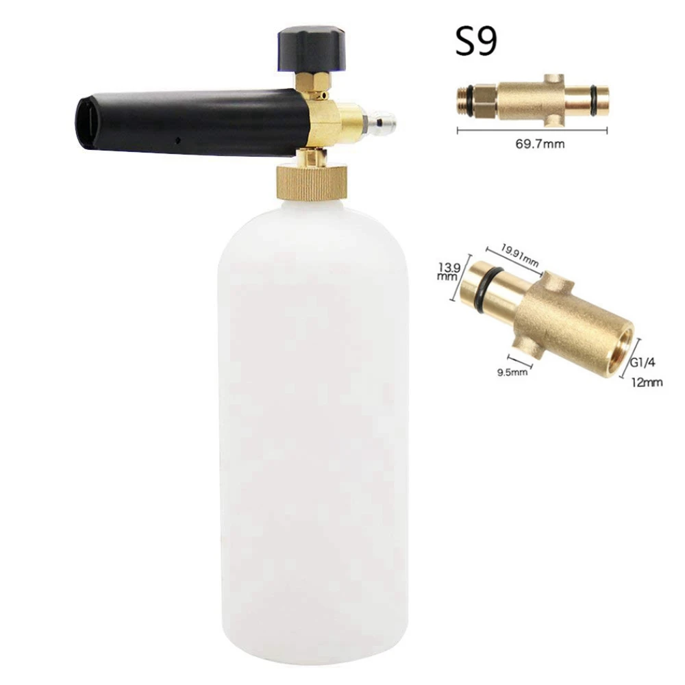 Snow Foam Gun S9 SPTA пенопласт высокого давления для Karcher профессиональная Автомойка распылитель пистолет Снежная пеногонная пушка автомобильный пистолет-распылитель моющего средства - Цвет: Snow Foam Gun S9