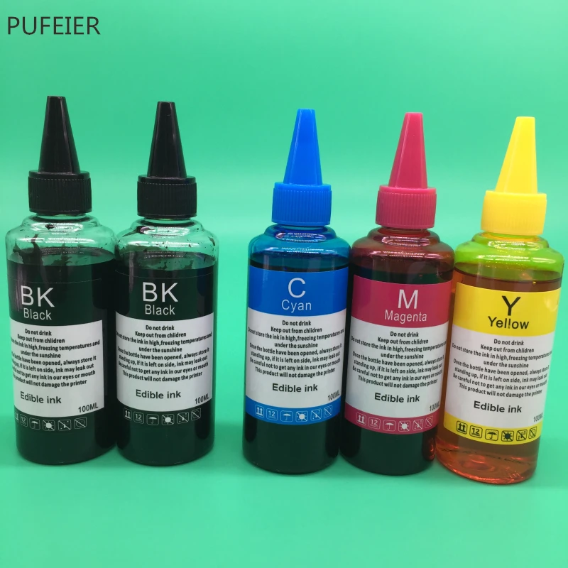 5 бутылок съедобные чернила для Canon PIXMA MG5720 MG5721 MG5722 MG6820 MG6821 MG6822 TS6020 TS5020 PGI270 CLI271 с