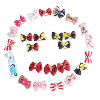 

[100pcs / pack ultra-low price] 2020 hot selling pet supplies 6 styles summer pet head flower hair accessories