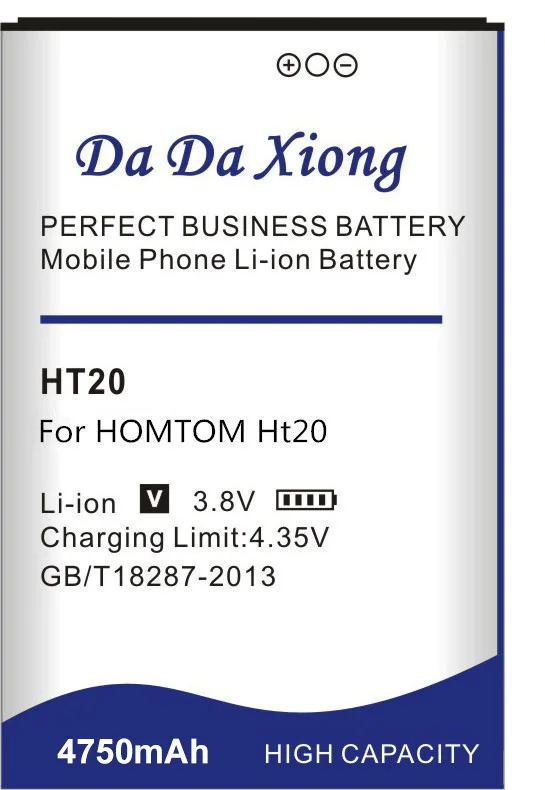 Da Xiong HT20 аккумулятор 4750 мАч аккумулятор для HOMTOM HT20/HOMTOM HT20 Pro батареи