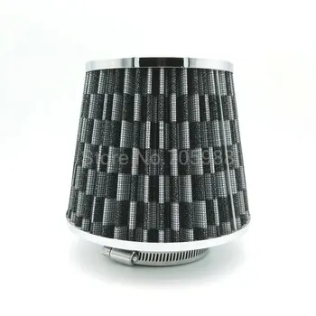 

Universal 76mm 3" Car Carbon Fiber Cold Air Intake Mesh Tapered Cone Air Filter SUV Car