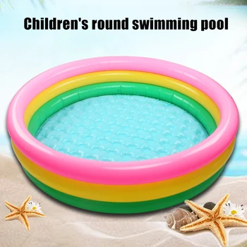 

Inflatable Rainbow Swimming Pool Round Thickened Inflatable Swimming Pool for Children Kids Water Playing SNO88