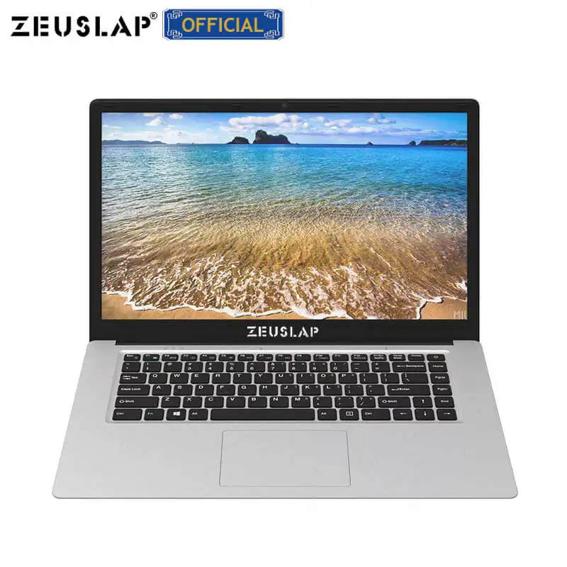 ZEUSLAP 15,6 дюймов Intel четырехъядерный процессор 4 ГБ ОЗУ 64 Гб система EMMC Windows 10 1920*1080P FHD экран нетбук ноутбук компьютер