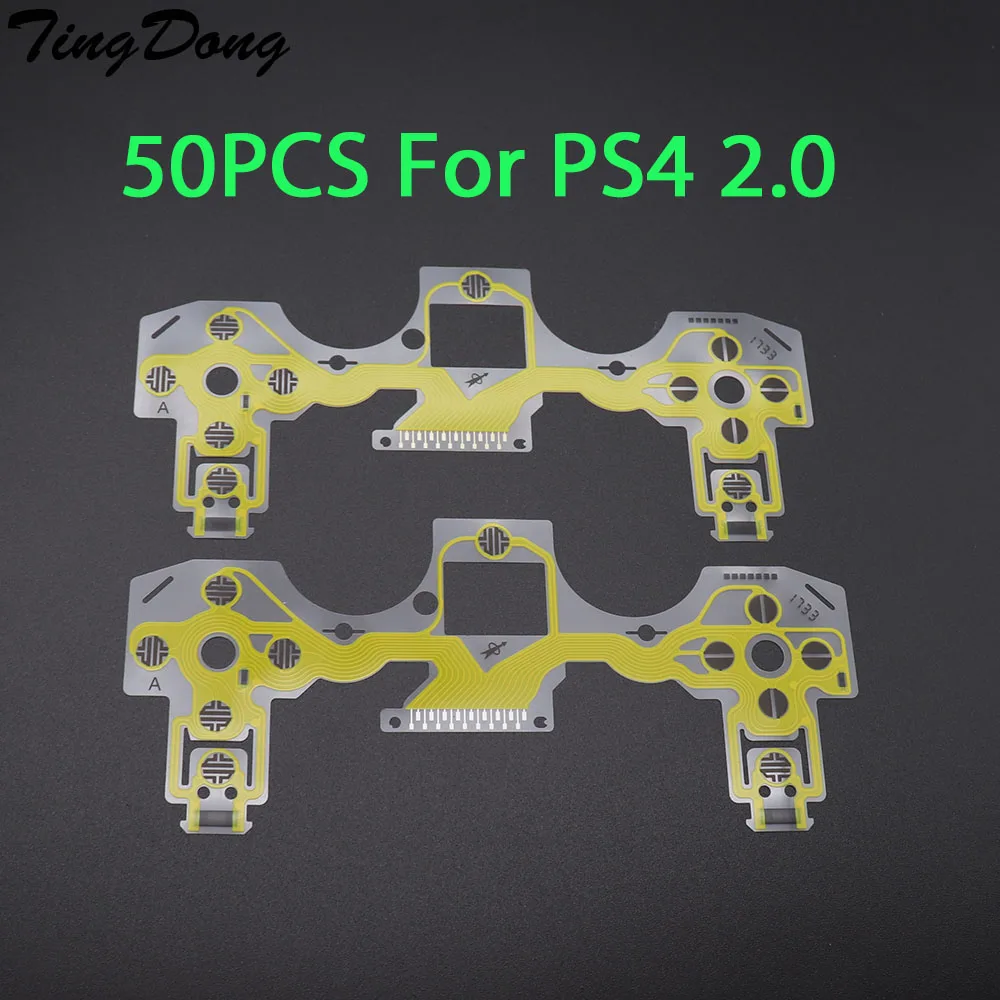 50Pcs Nuovo Film Conduttivo Originale Per Controller Ps4 Tastiera Flex Cable Pcb Circuit Ribbon Film Per Controller Ps 4 Versione 2.0