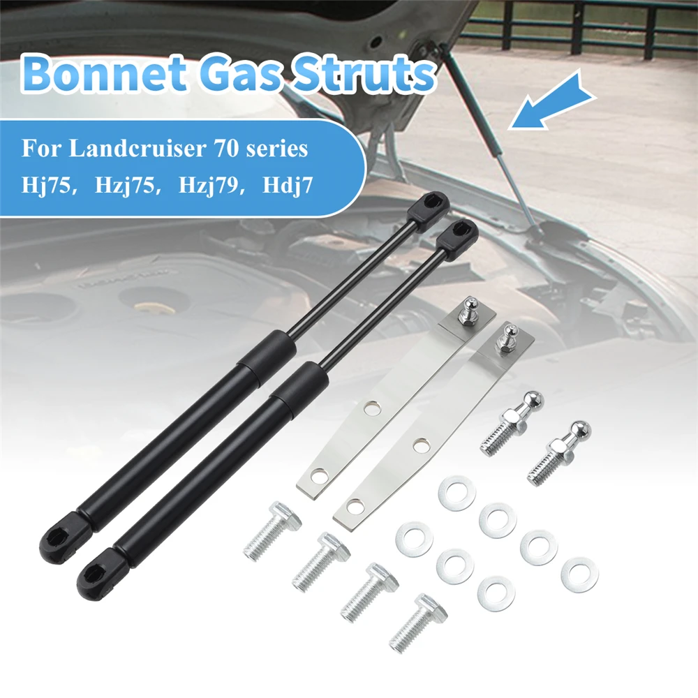 

Pair Bolt In Bonnet Gas Struts Kit for 70 series Landcruiser Fj75 Bj73 Hj75 Hzj75 Hzj79 Hdj79 Hzj78 Hdj78 Vdj79 Vdj78