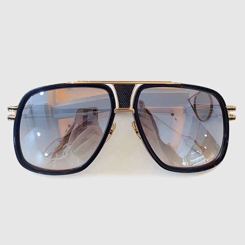 No.3 Sunglasses Мужские солнцезащитные очки большого размера, высокое качество, Ретро стиль, фирменный дизайн, квадратные солнцезащитные очки, мужские UV400 - Цвет линз: No.3 Sunglasses