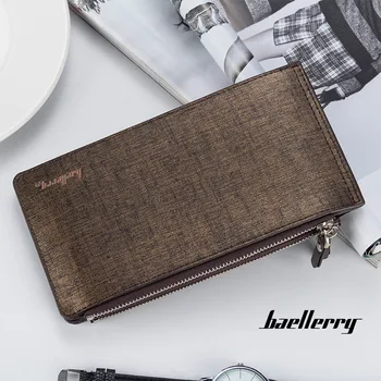 

Men's long wallet multi card position zipper card holder card holder clutch bag