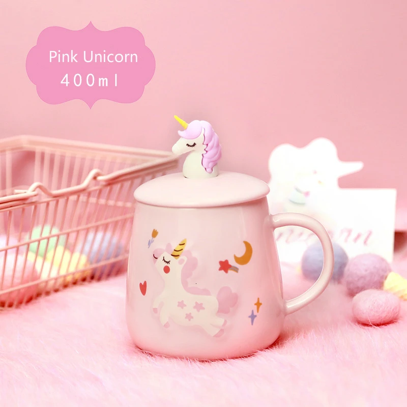 Кружка для кофе молочная кружка с крышкой ложка милый русалка единорог