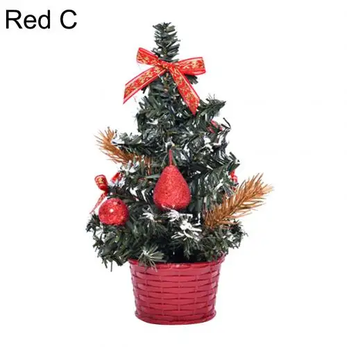 Red C Мини искусственный шар рождественской елки звезда настольный орнамент праздничный Декор для дома - Цвет: Red C