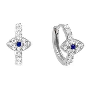 

LOZRUNVE Italian 925 Sterling Silver Cubic Zirconia Evil Eye Huggie Earrings Gold Earring aur Earring Set Women