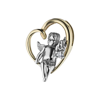 

Pendant in yellow gold with a diamond