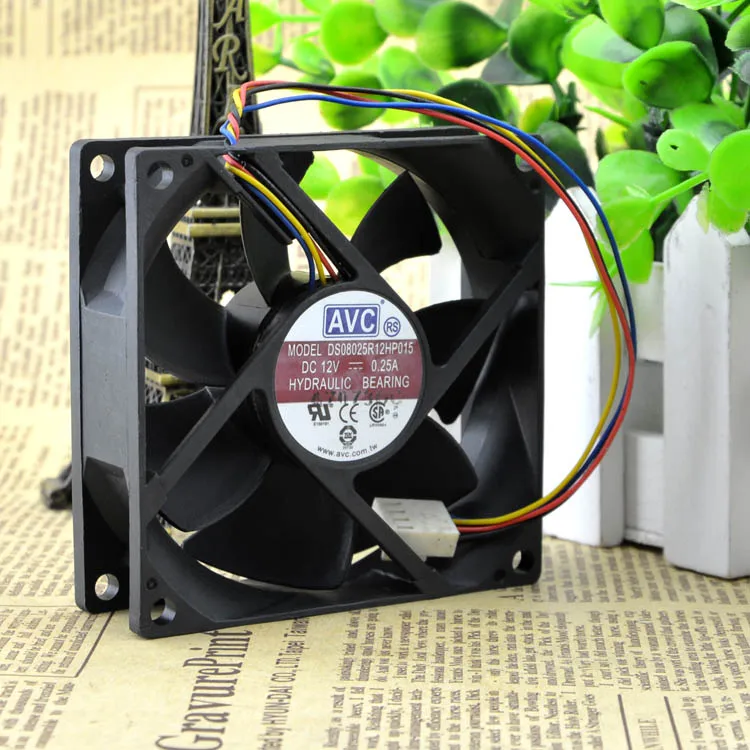 8025 8 см 12V 0.25A 4 провода DS08025R12HP015 защиты электродвигателя Вентилятор охлаждения