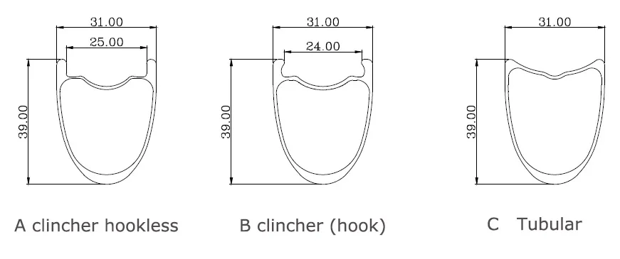 400gr ultralight 700C all road 25mm internal width 39mm or 49mm high carbon rims Clincher Tubeless gravel cyclocross bike wheel