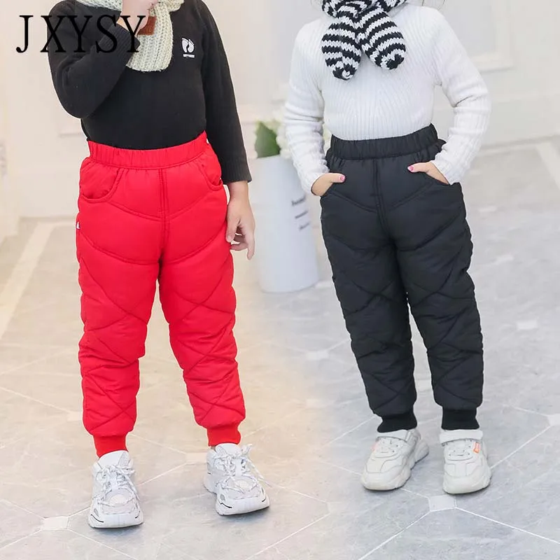 Kids Pants Autumn Winter New Baby Boys Girls Down Pants Children Thick Warm Down Trousers Kids Clothes Waterproof Trousers