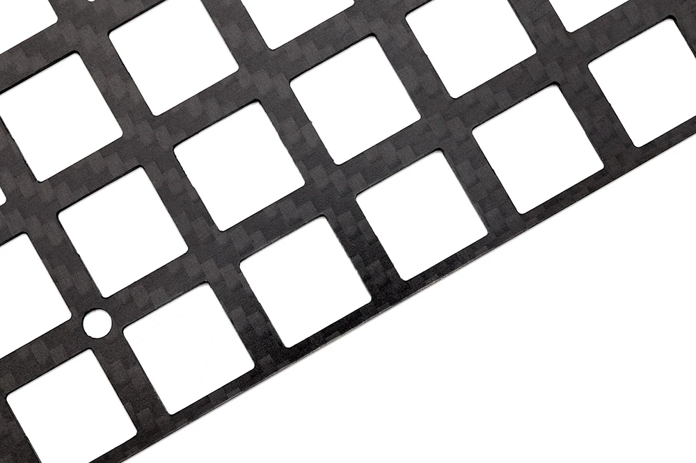탄소 섬유 플레이트 1.5mm 두께 지원 xd60 xd64 3.0 v3.0 gh60 지원 분할 스페이스바 3u 스페이스바 bm40 xd75 xd84