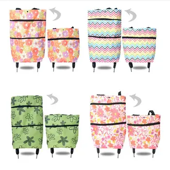 

Shopping Trolley Cart Bag Foldable Wheels Carts Bags Market Luggage Basket
