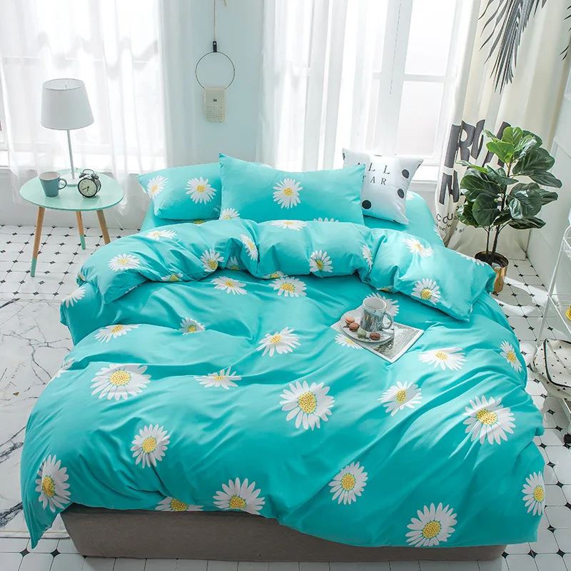 Cartoon Pattern Comforter Bedding Sets King Queen Twin Sizes Bedding Sets Bed Sheet Duvet Cover Pillowcases 4pcs Bedding Sets