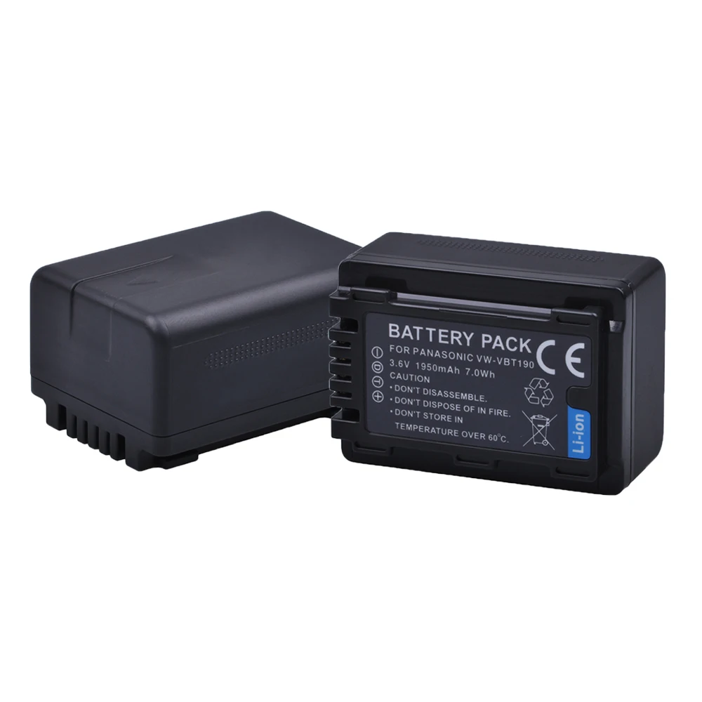 Batteria Agli Ioni Di Litio Vw Vbt190 Vw-Vbt190 Durapro 1950Mah Per Panasonic Vw-Vbt380 Vw Vbt380 Hc-V110 V130 V160 V180 V201 V210 V230 V250