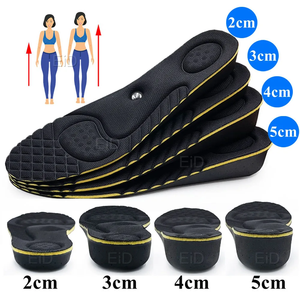 EiD Magnet massage Height increase insoles for women men 2/3/4/5 cm up invisiable arch support orthopedic insoles Heighten Lift