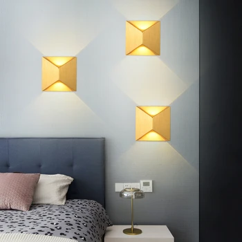 

Indoor outdoor black/gold/silver LED Wall Lamps AC100V/220V Aluminum Decorate Wall Sconce bedroom LED Wall Light