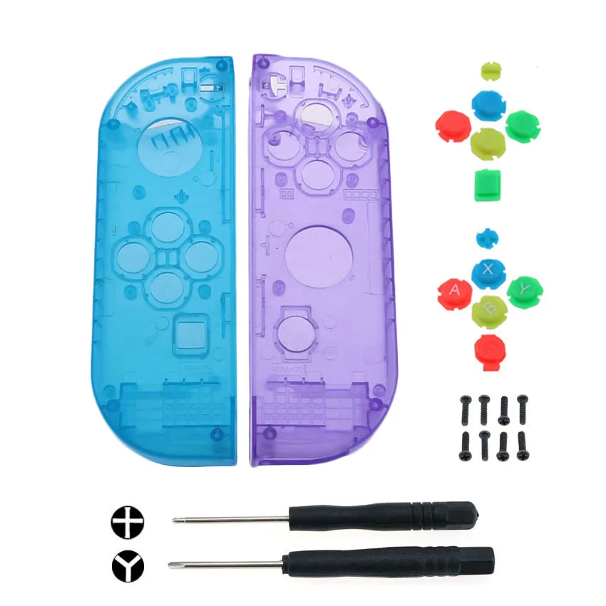 UR cltgxdd Color Plastic Shell Replacement Repair Kit DIY Case Cover Housing for Nintend Switch Joy-Con Controller Button - Color: UR