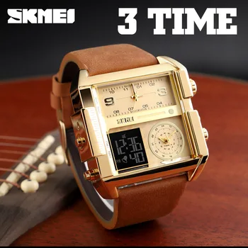 

Creative Casual Multifunctional Square Watch New Large Dial Electronic Men's Watches