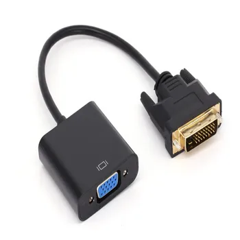 

24+1 25Pin Male to 15Pin Female Cable Converter for PC Computer HDTV Monitor Display HD 1080P DVI-D to VGA Adapter