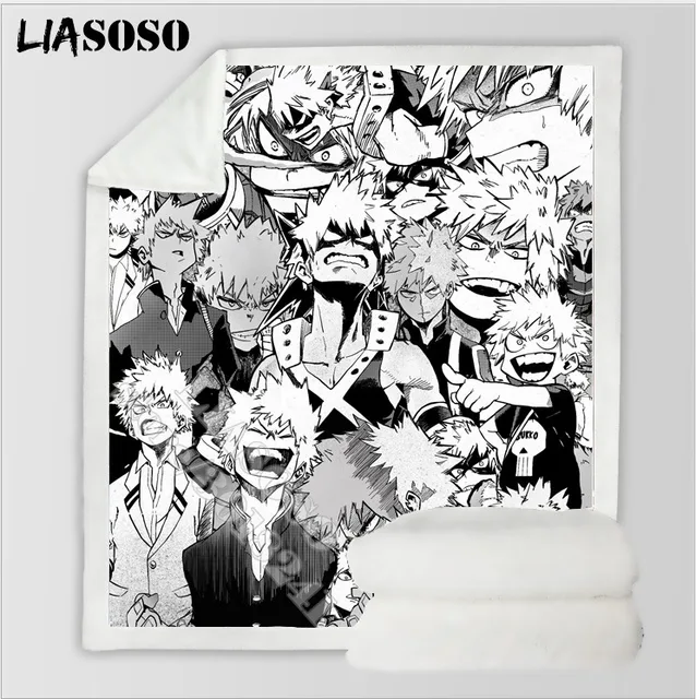 My Hero Academia Blanket 3D Print Anime Adult Fleece Quilt Teens Travel Sofa Keep Warm Child Throw Plush Blankets Bedspread B13 16