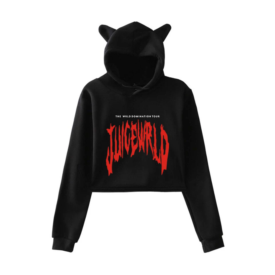 Рэпер Juice WRLD Emo trap Song &quotLucid Dreams&quot модный трендовый топ с кошачьими ушками женские