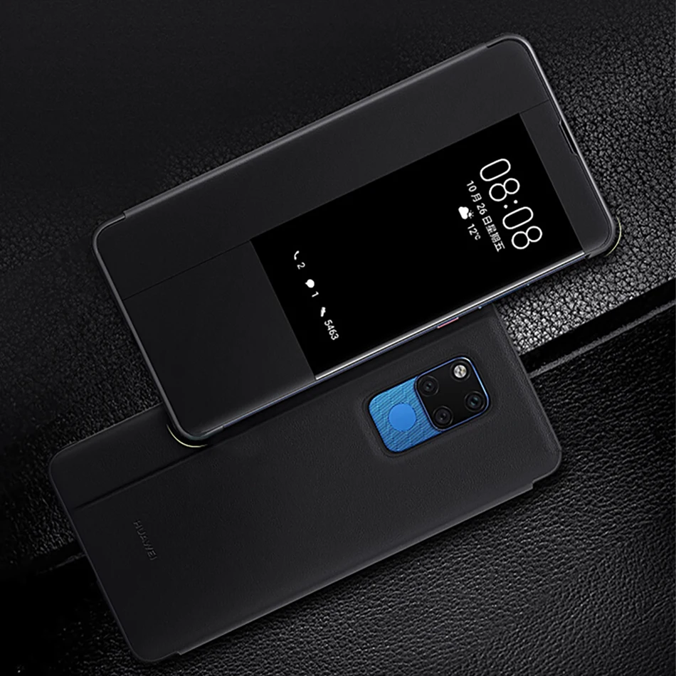 详情12Huawei Mate 20 Pro Flip Case Cover Official Huawei Mate 20 case Smart View Window PU Leather Luxury Protective Wake up mate20