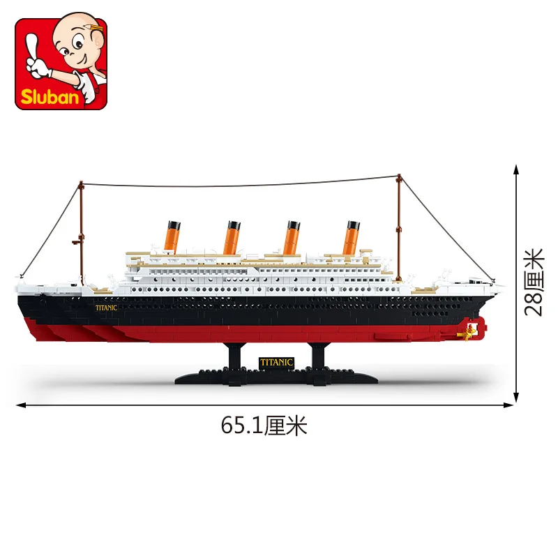 1021 шт. Sluban 0577 Titanic RMS лодка корабль playmobil модель строительные блоки Сделай Сам