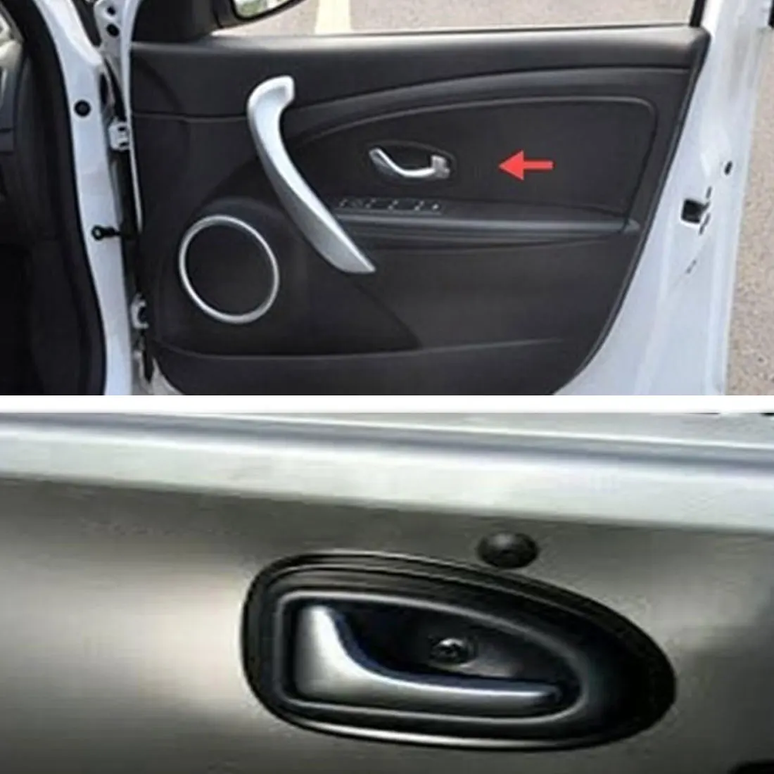 1 пара левая/правая хромированная матовая Автомобильная внутренняя дверная ручка ручки для Renault для Clio 2000-2009 2/3-4/5