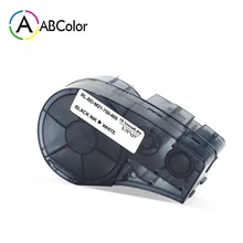 A ABCOLOR M21-750-488 Label Tape Black on White Polyester Printer Ribbon Labels Compatible For Brady BMP21 Plus Label Maker