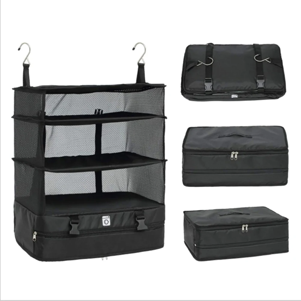 

Wardrobe Storage Hanging Bag 3 Layer Portable Clothes Shoes Rack Holder Organizer for Travel DNJ998