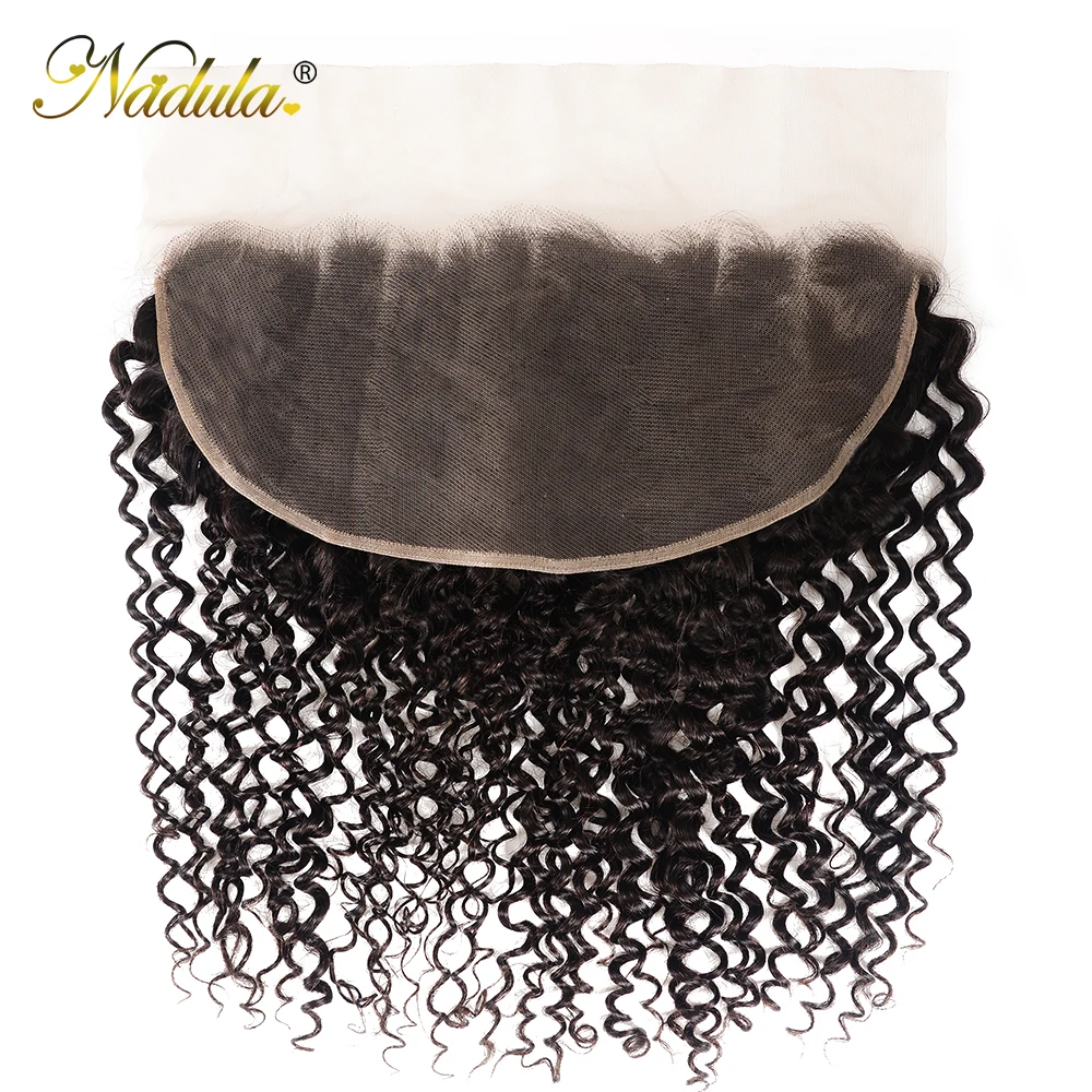 

Nadula Hair Curly Lace Frontal Closure 13X6 Lace Frontal Human Hair Brazilian Remy Hair Lace Frontal Free Shipping