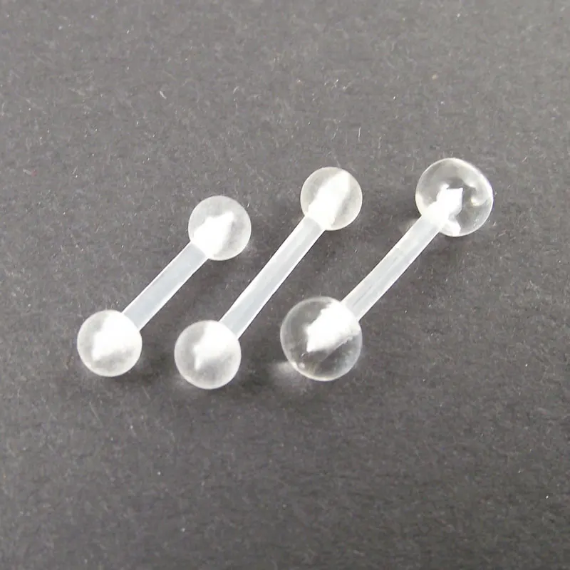 2 Pieces Earring Stud Punk Clear Soft Bioplastic Transparent Invisible ...