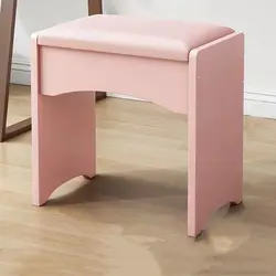 Taburete de tocador Simple para dormitorio, taburete para cambiar zapatos, maquillaje para el hogar, taburete bajo de tela creativa de moda
