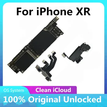 

100% Unlocked Motherboard For iPhone XR Original unlocked Mainboard With / Without Face ID Free iCloud IOS System Logic Board